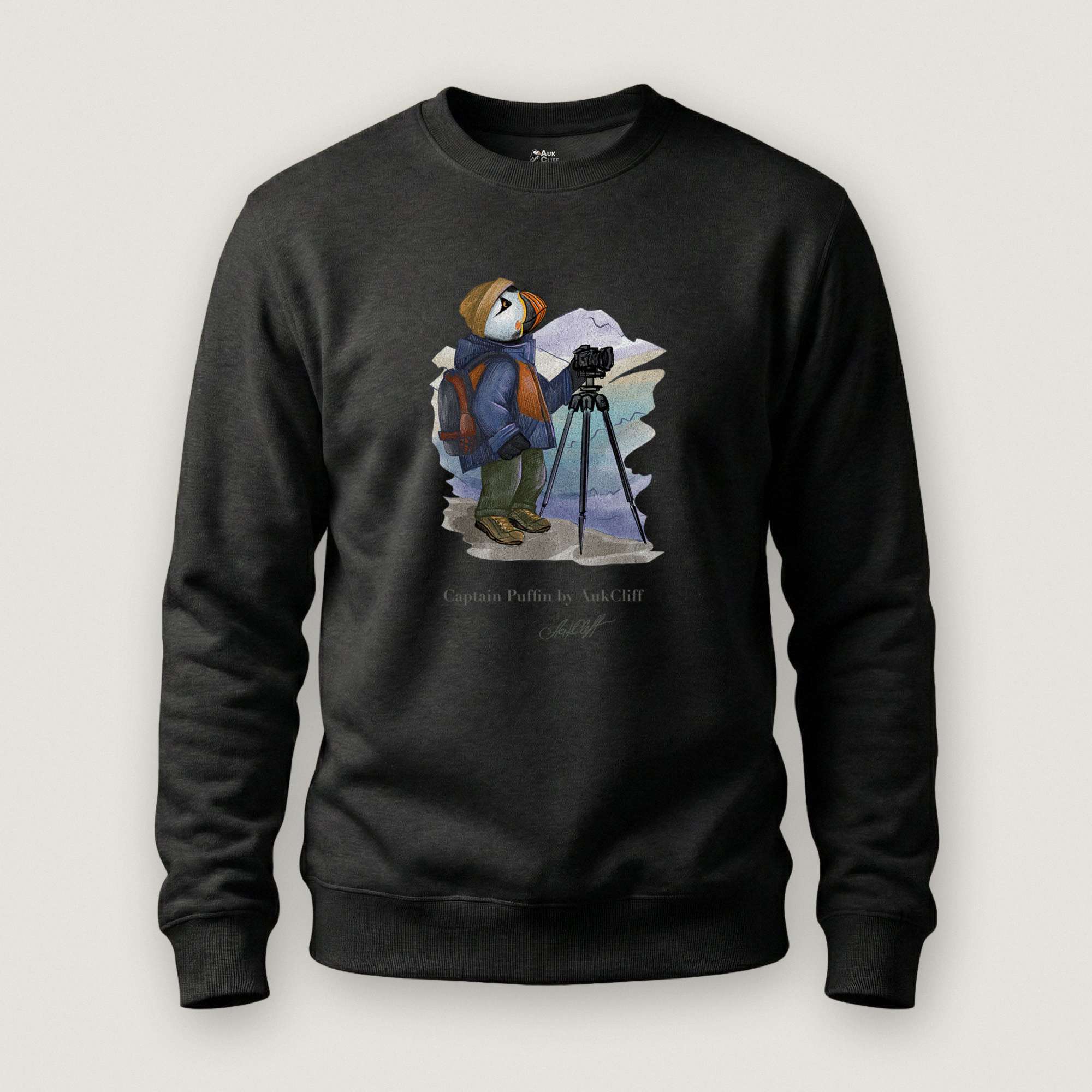 Captain Puffin Landscape Photographer Sweatshirt