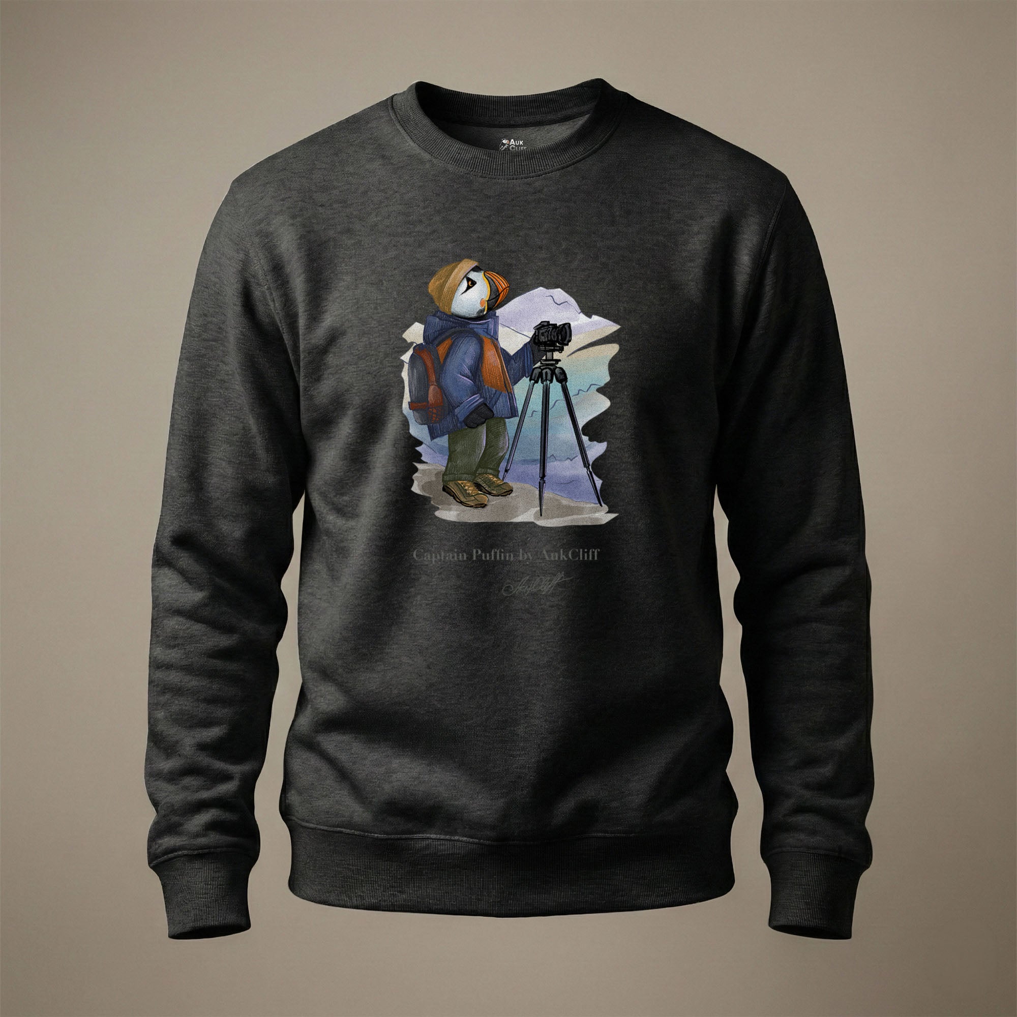Captain Puffin Landscape Photographer Sweatshirt
