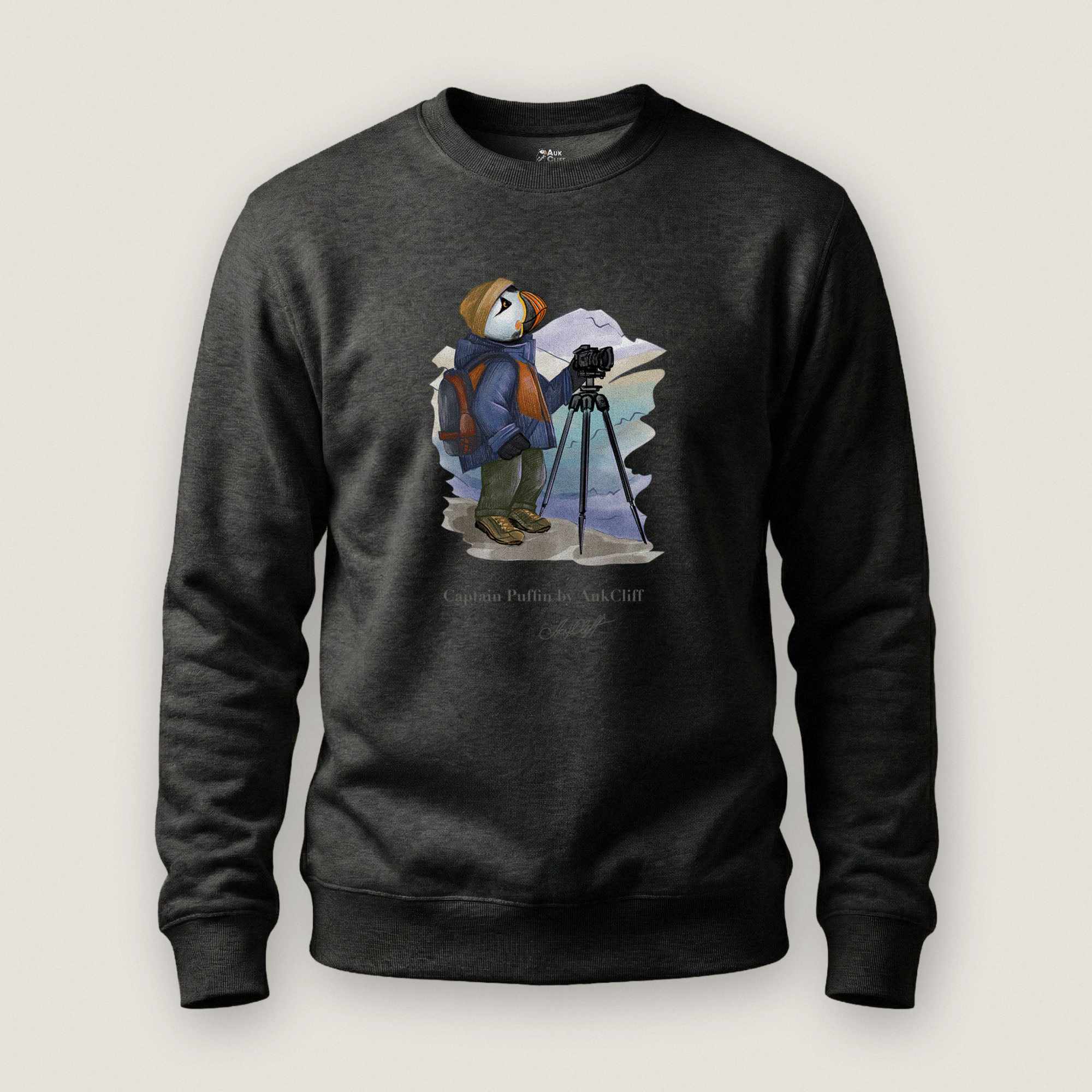 Captain Puffin Landscape Photographer Sweatshirt