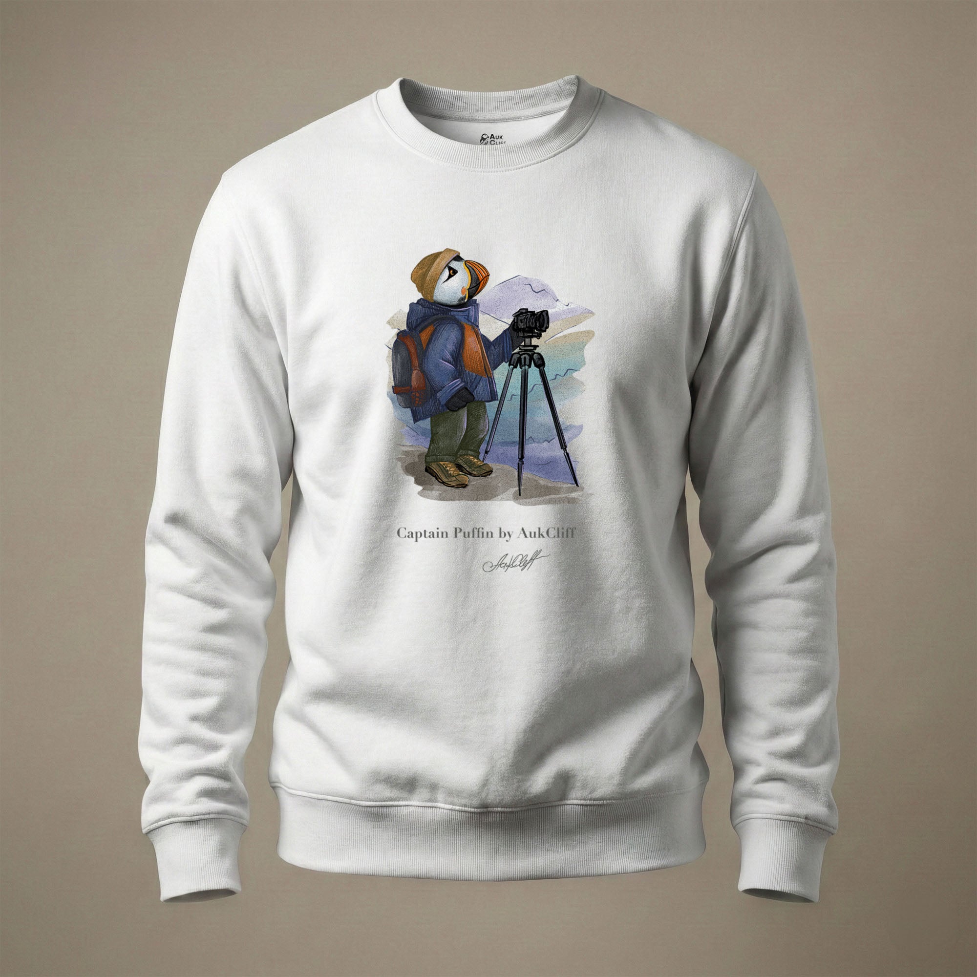 Captain Puffin Landscape Photographer Sweatshirt