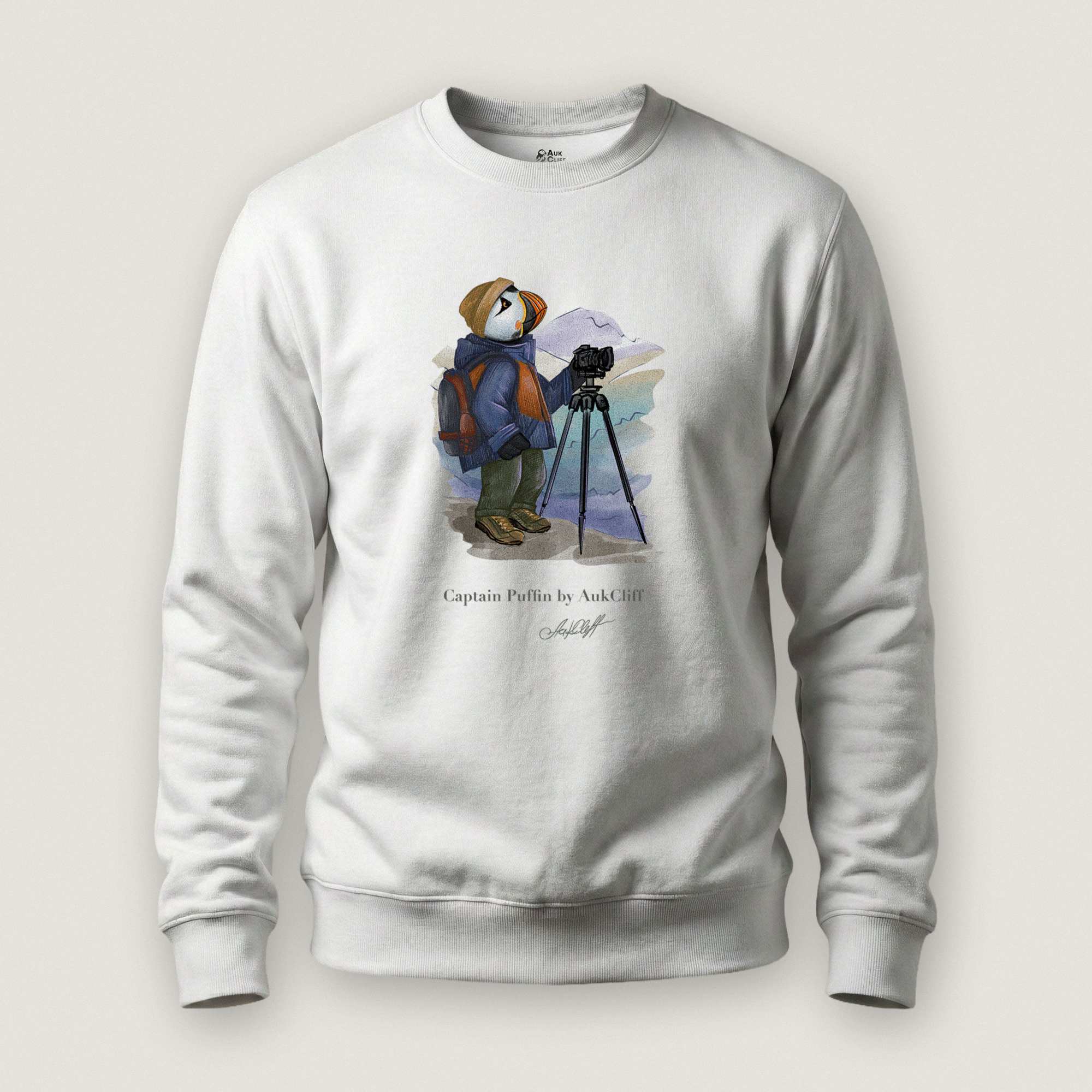 Captain Puffin Landscape Photographer Sweatshirt