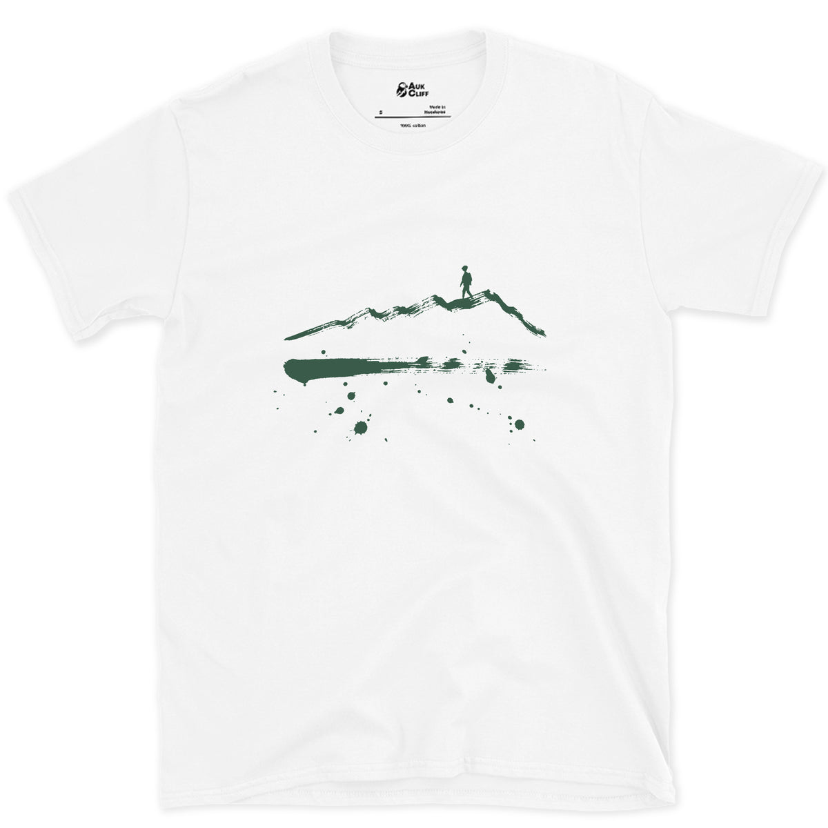 Last One Off the Ridge design on a White Gildan Softstyle t-shirt