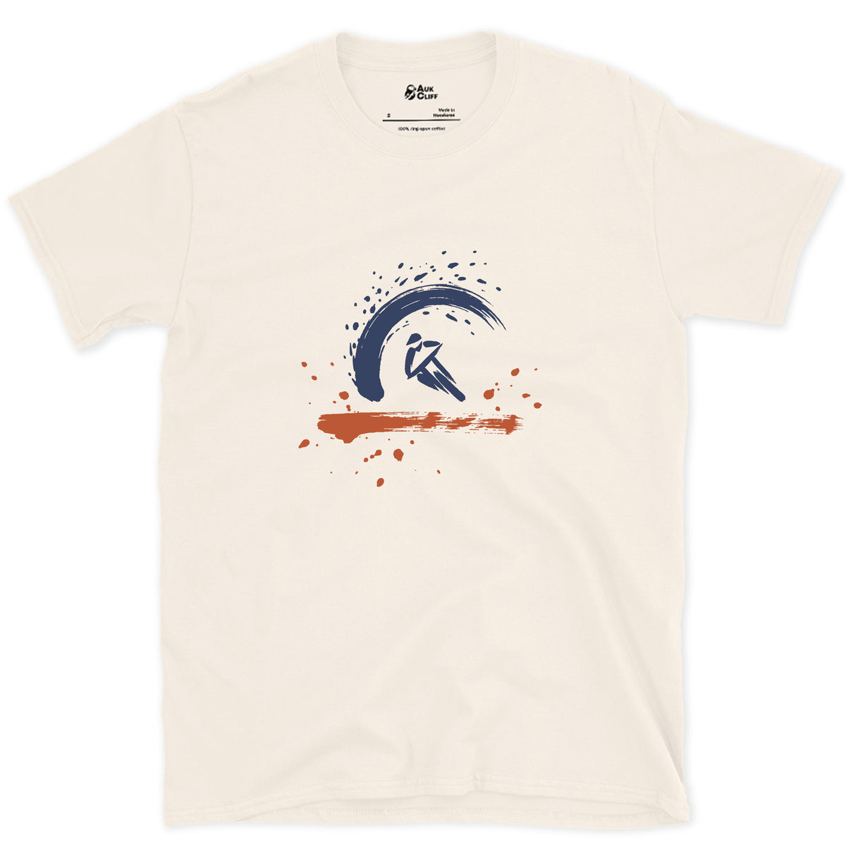 Leaned Into the Berm design on a Natural Gildan Softstyle t-shirt