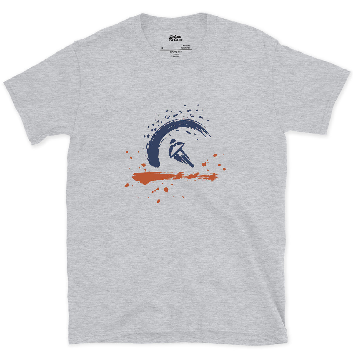 Leaned Into the Berm design on a Sport Grey Gildan Softstyle t-shirt