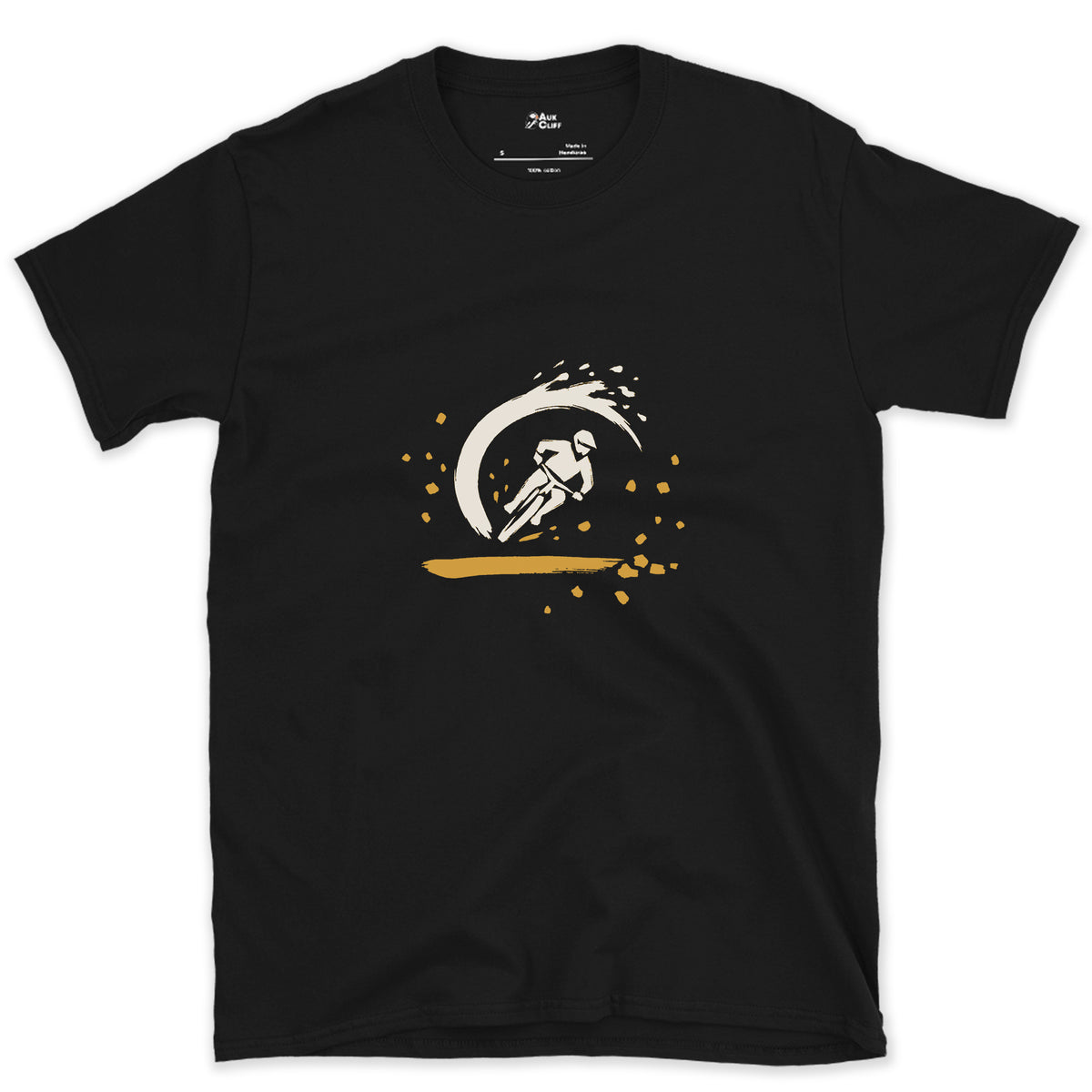 Leaned Into the Berm design on a Black Gildan Softstyle t-shirt