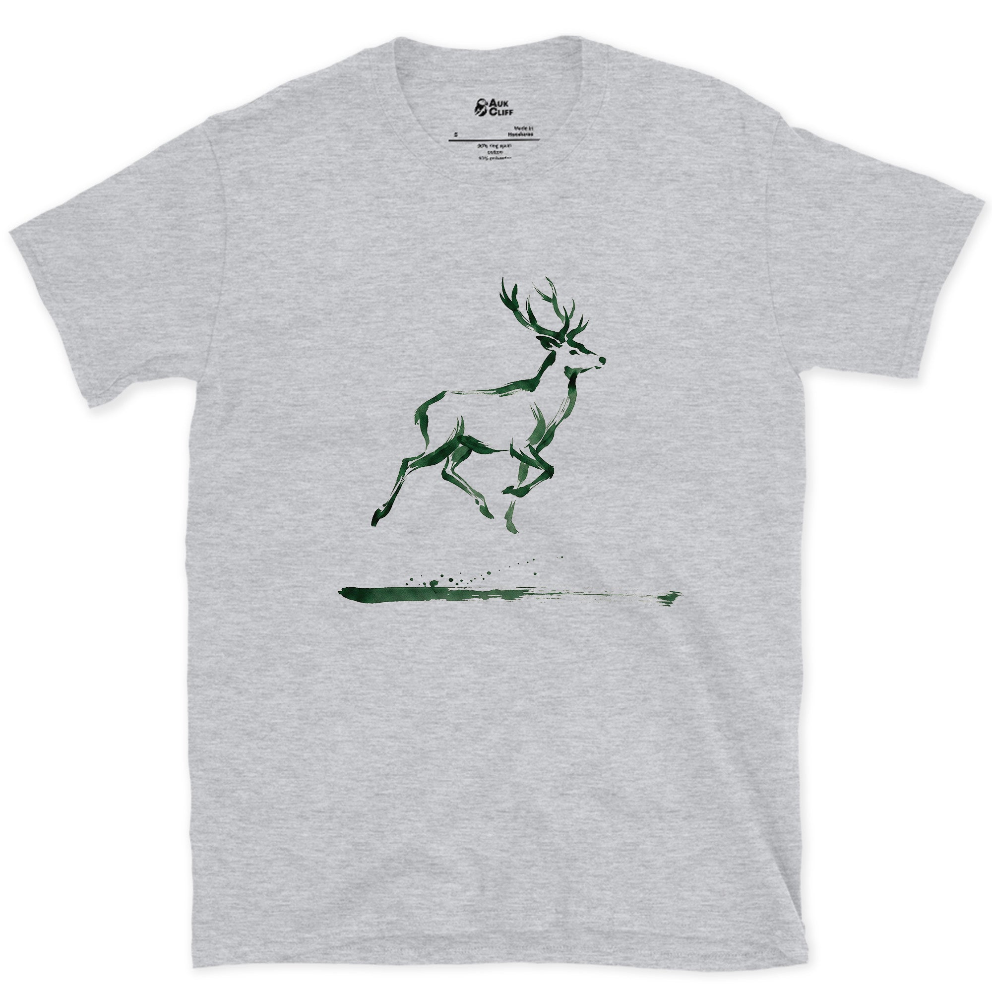Barely There, Just Enough to Read Deer design on a Sport Grey Gildan Softstyle t-shirt