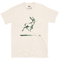 Barely There, Just Enough to Read Deer design on a Natural Gildan Softstyle t-shirt