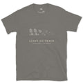 Leave No Trace, Take Only the Walk design on a Charcoal Gildan Softstyle t-shirt