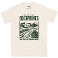 Leave Only Footprints, Valley Road design on a Natural Gildan Softstyle t-shirt