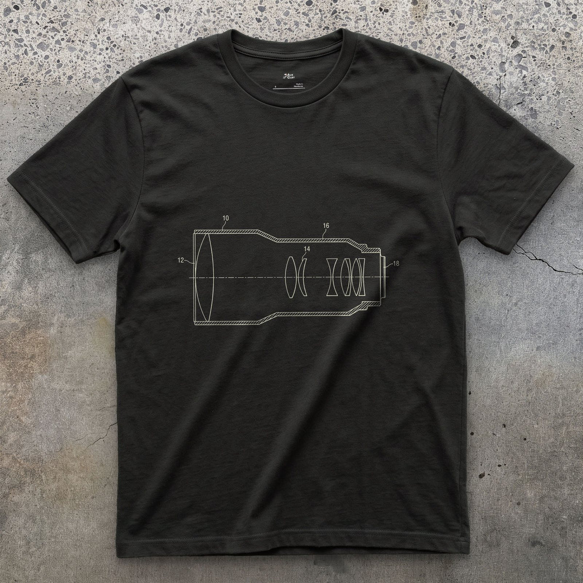 The Inside of a Lens Nobody Ever Sees design on a Black Gildan Softstyle t-shirt