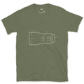 The Inside of a Lens Nobody Ever Sees design on a Military Green Gildan Softstyle t-shirt