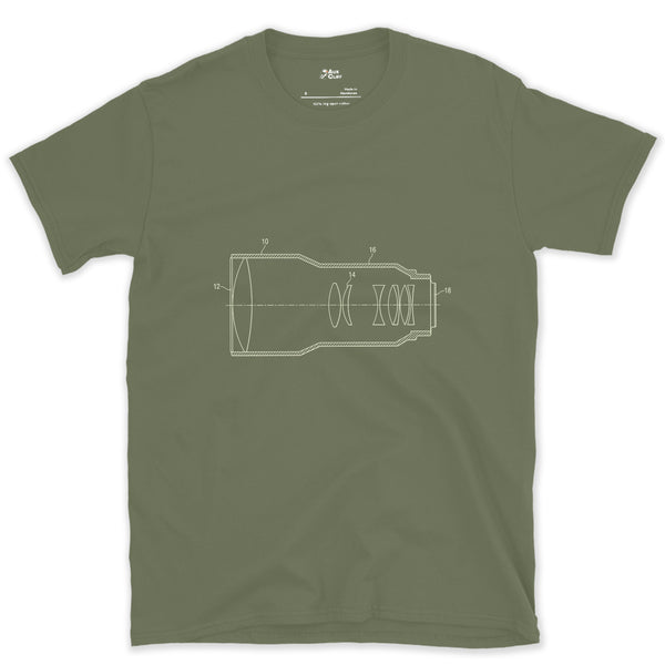 The Inside of a Lens Nobody Ever Sees design on a Military Green Gildan Softstyle t-shirt