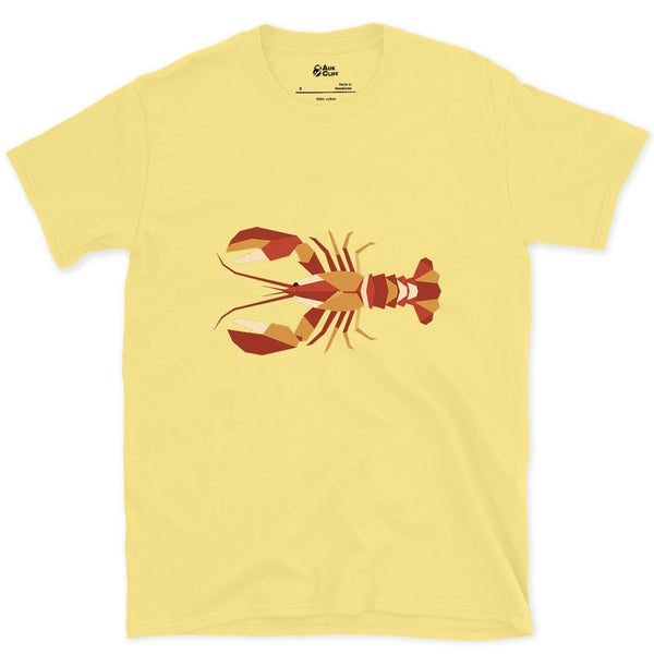 Claws Still Read Once Faceted, Lobster design on a Cornsilk Gildan Softstyle t-shirt