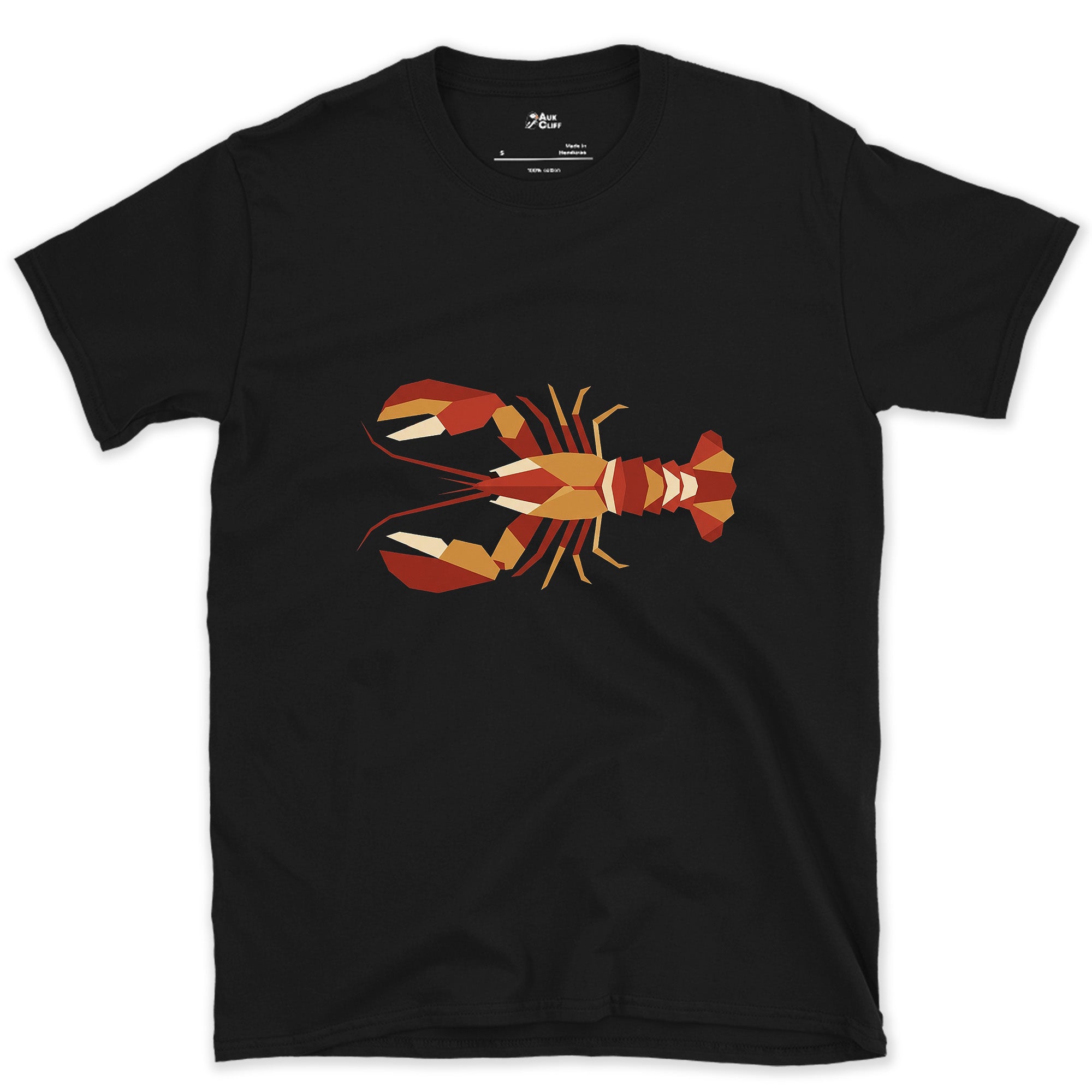 Claws Still Read Once Faceted, Lobster design on a Black Gildan Softstyle t-shirt