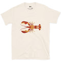Claws Still Read Once Faceted, Lobster design on a Natural Gildan Softstyle t-shirt