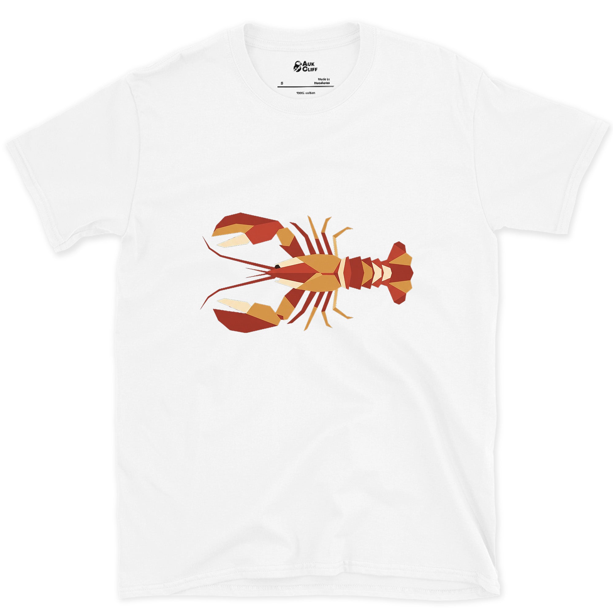 Claws Still Read Once Faceted, Lobster design on a White Gildan Softstyle t-shirt