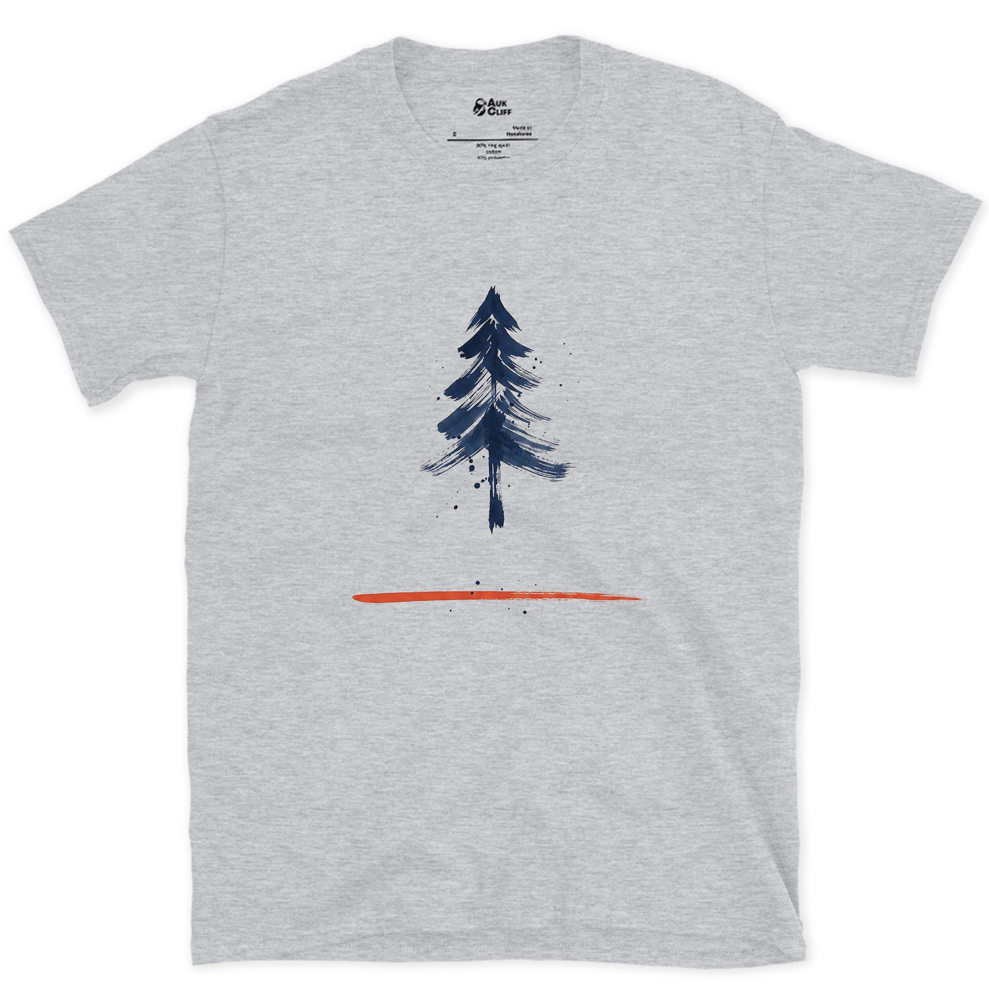 One Red Line, a Whole Pine Tree design on a Sport Grey Gildan Softstyle t-shirt