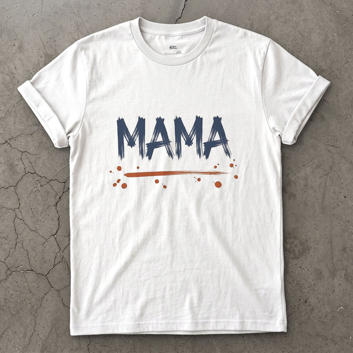 Mama design on a White Gildan Softstyle t-shirt