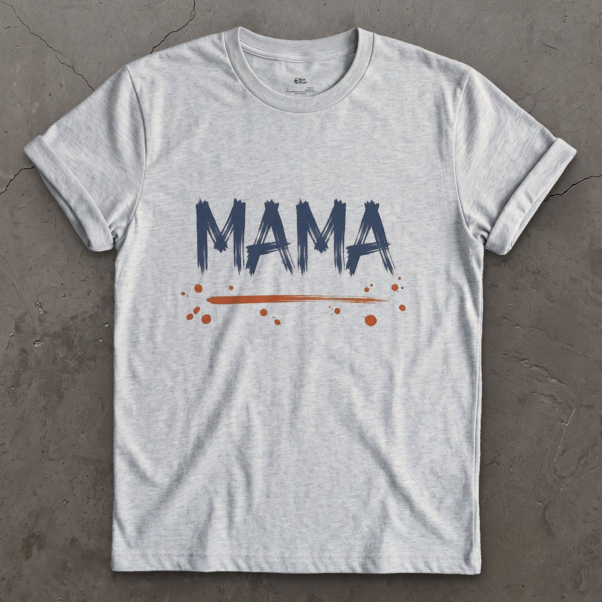 Mama design on a Sport Grey Gildan Softstyle t-shirt