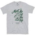 Meet Me at the Summit, Cairn Mascot design on a Sport Grey Gildan Softstyle t-shirt