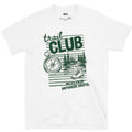 Miles From Anywhere Useful, Trail Club design on a White Gildan Softstyle t-shirt