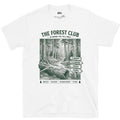 Moss, Shade, Birdsong, Time design on a White Gildan Softstyle t-shirt