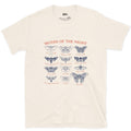 Twelve Moths of the Night, a Field Guide Plate design on a Natural Gildan Softstyle t-shirt