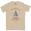 The Summit Is Halfway, Down Is the Other Half design on a Sand Gildan Softstyle t-shirt