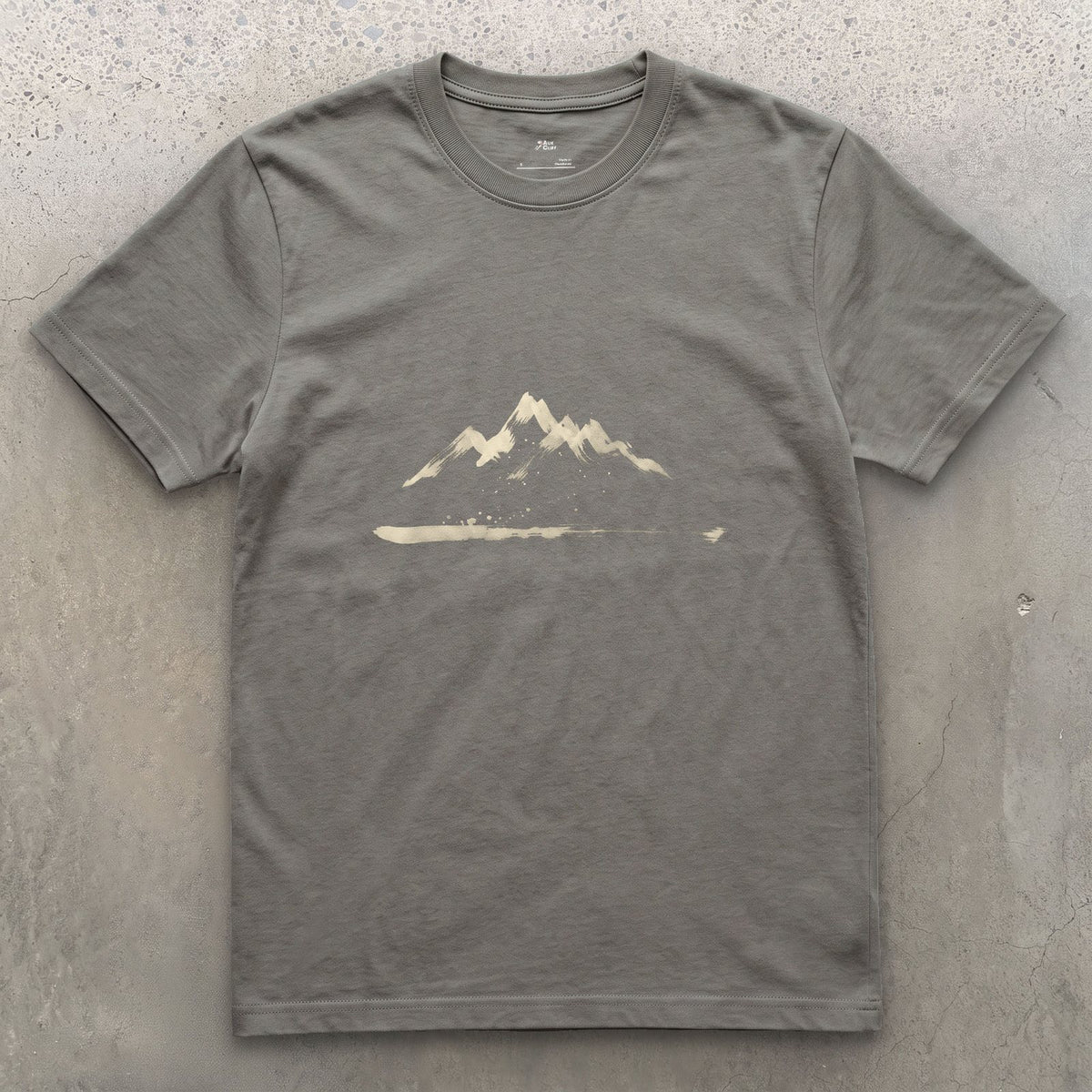 Just the Shape of the Mountain design on a Charcoal Gildan Softstyle t-shirt