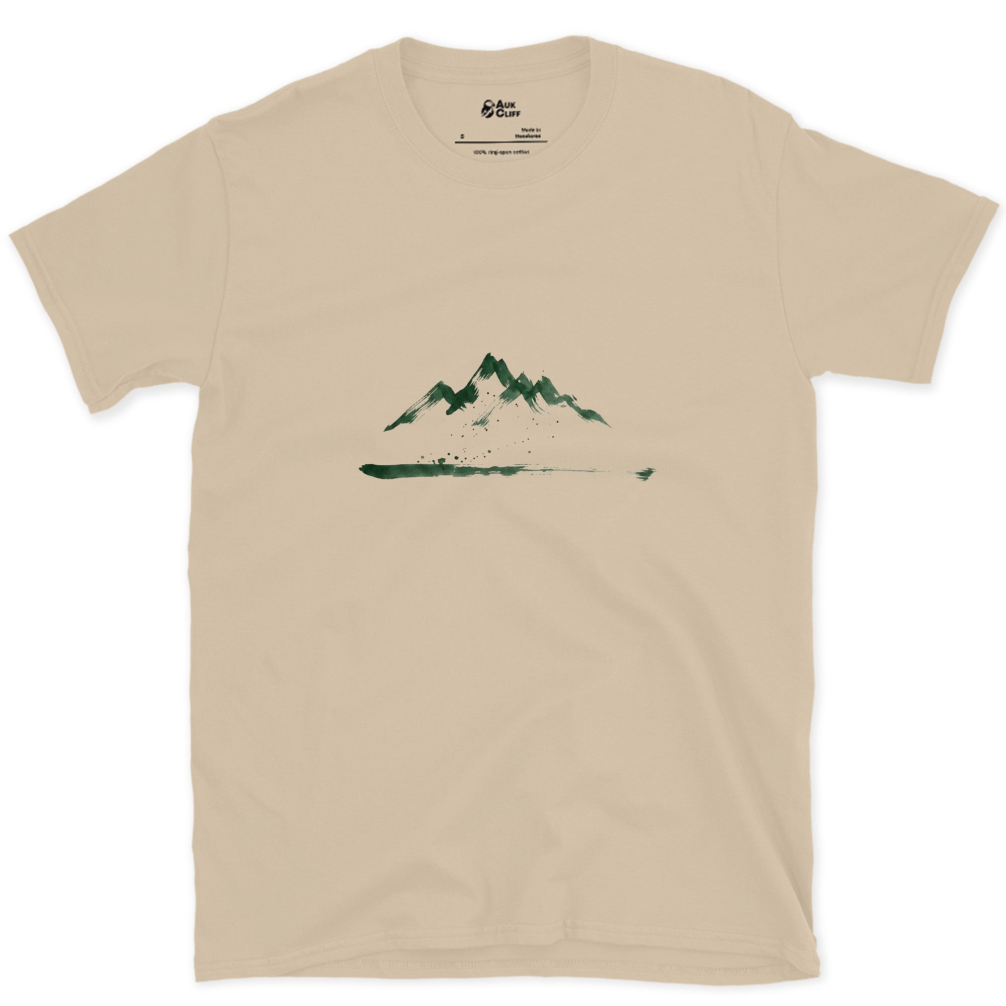 Just the Shape of the Mountain design on a Sand Gildan Softstyle t-shirt