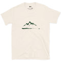 Just the Shape of the Mountain design on a Natural Gildan Softstyle t-shirt
