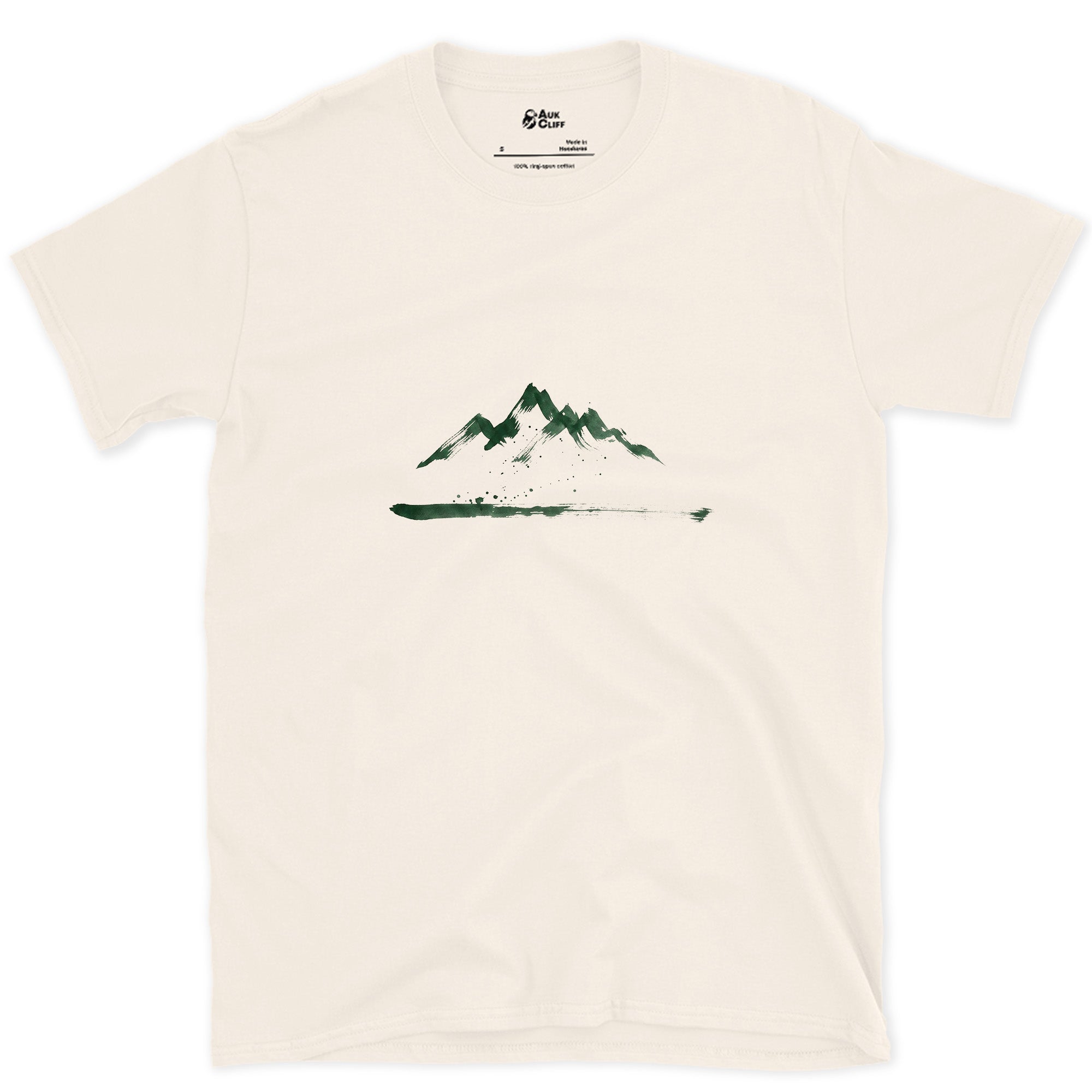 Just the Shape of the Mountain design on a Natural Gildan Softstyle t-shirt