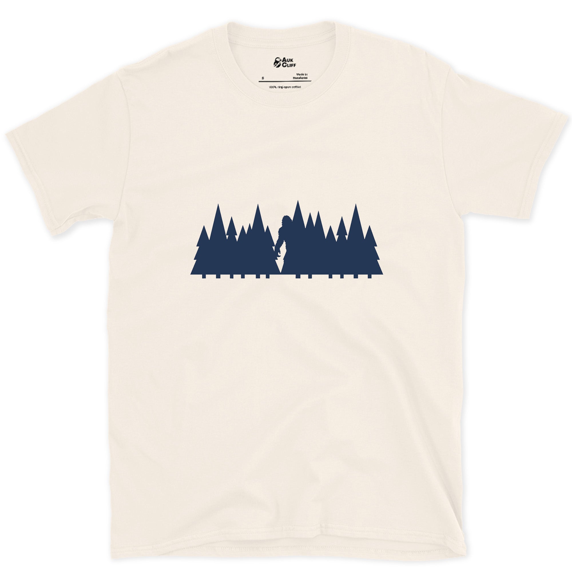 A Trailhead, Not a Story, Pine Cluster design on a Natural Gildan Softstyle t-shirt