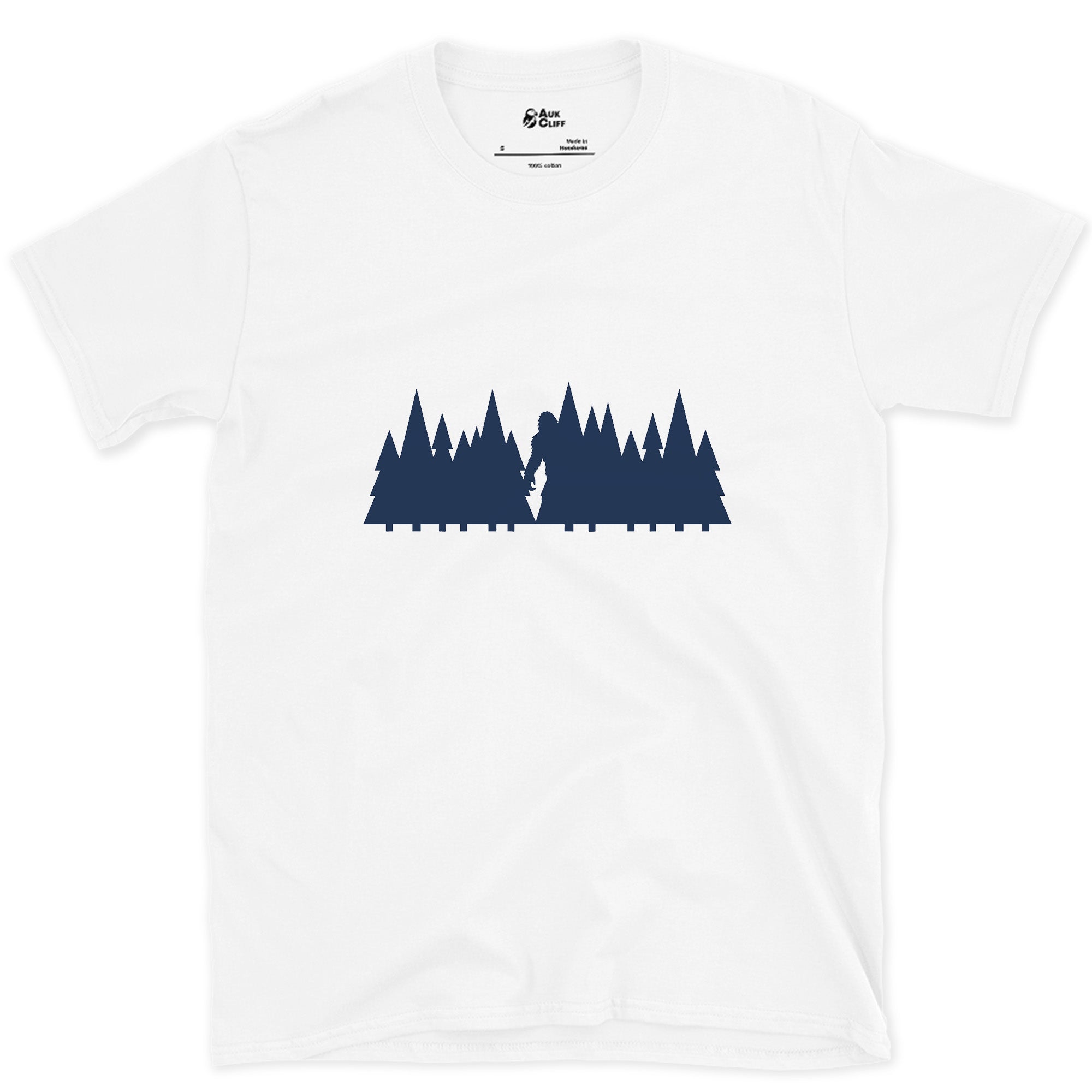 A Trailhead, Not a Story, Pine Cluster design on a White Gildan Softstyle t-shirt