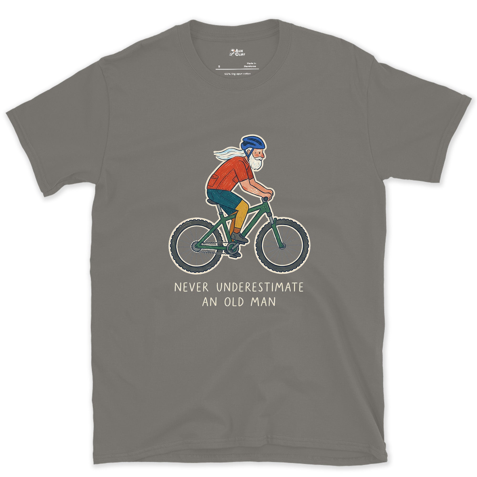 Still Choosing the Trail Over the Couch design on a Charcoal Gildan Softstyle t-shirt