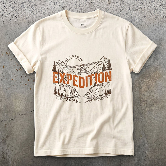 No Road In Expedition design on a Natural Gildan Softstyle t-shirt