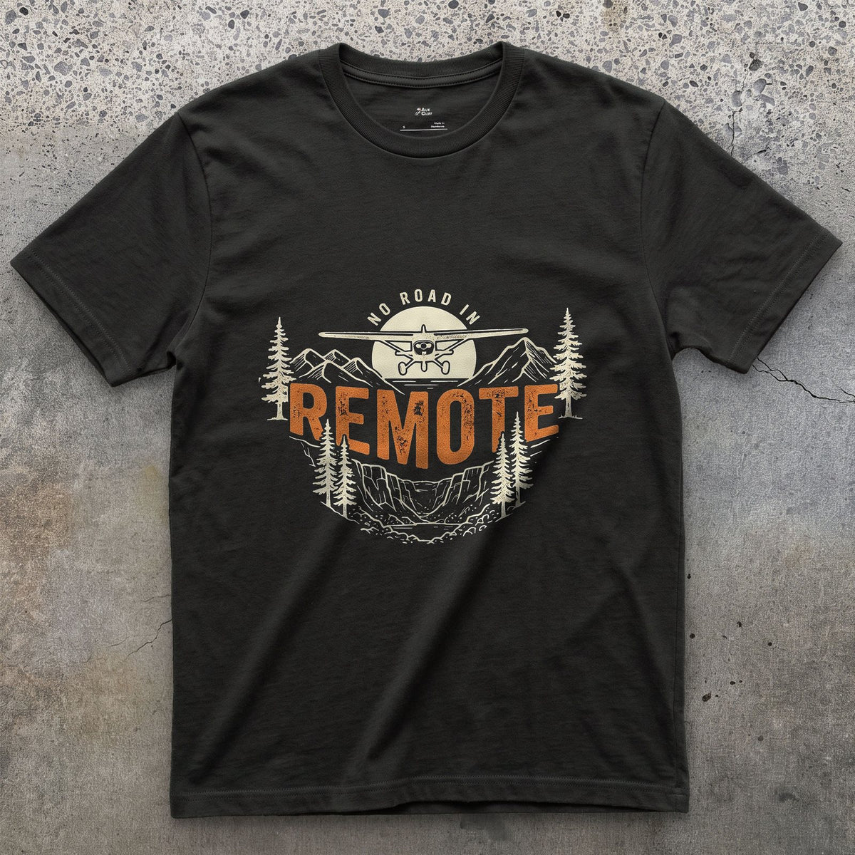 No Road In Remote design on a Black Gildan Softstyle t-shirt