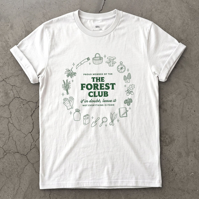 If in Doubt Leave It, Proud Member Forest Club design on a White Gildan Softstyle t-shirt