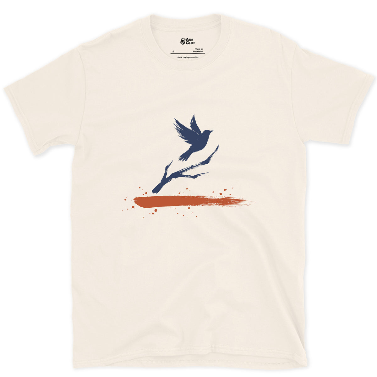 Off the Branch design on a Natural Gildan Softstyle t-shirt