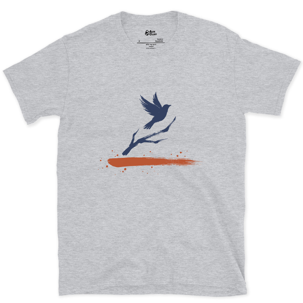 Off the Branch design on a Sport Grey Gildan Softstyle t-shirt