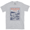 Offshore, Lighthouse and Harbour design on a Sport Grey Gildan Softstyle t-shirt