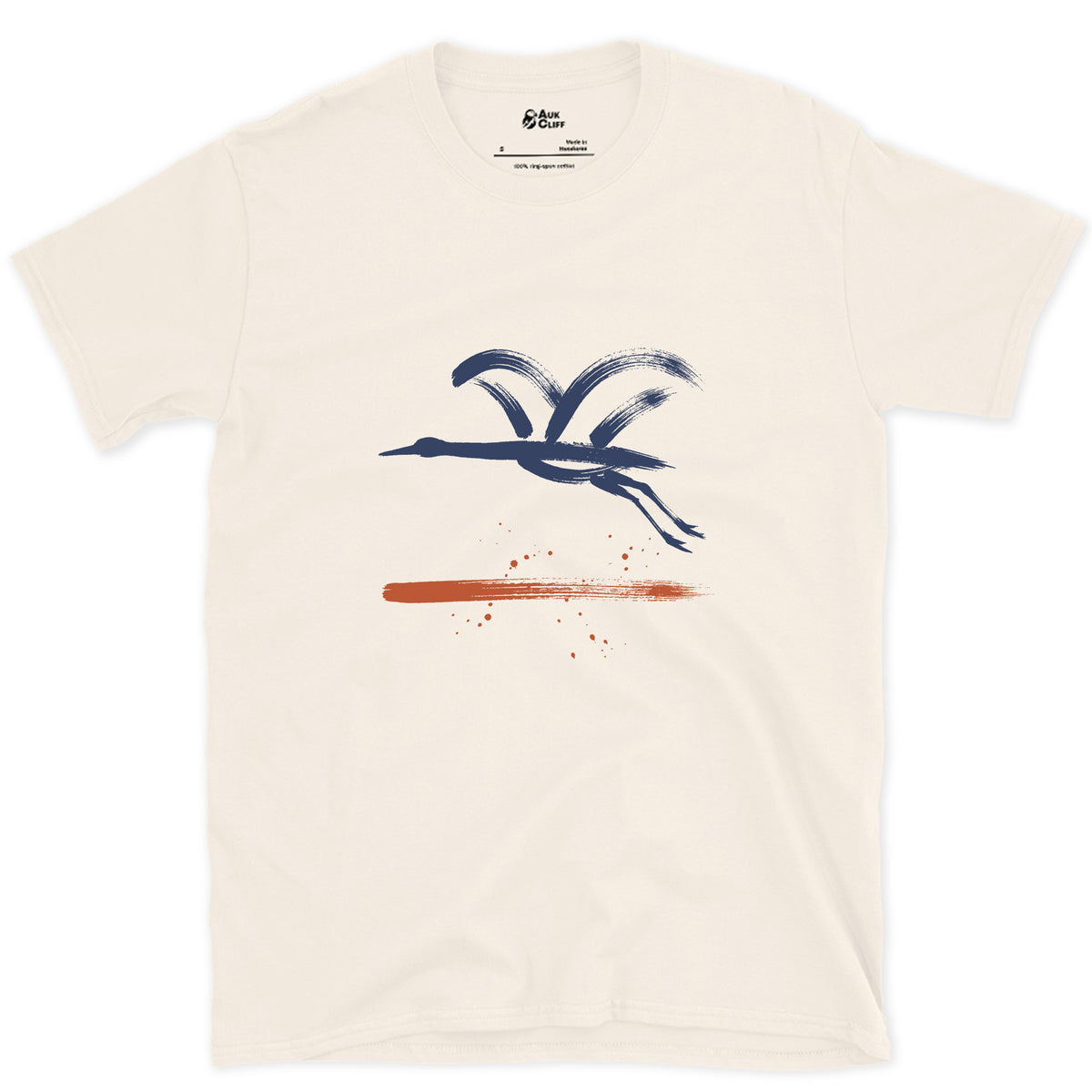 One Line, Neck to Feet design on a Natural Gildan Softstyle t-shirt