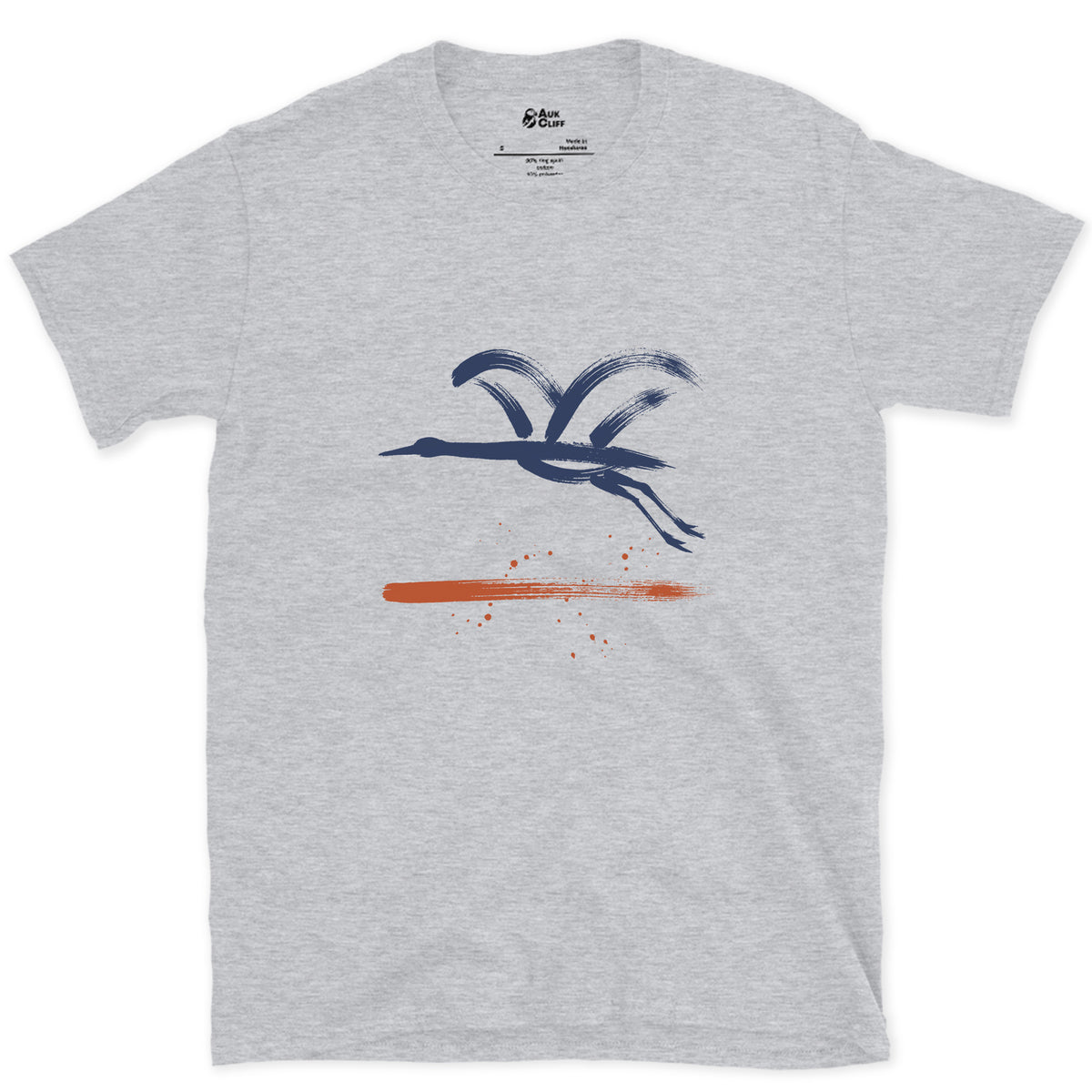 One Line, Neck to Feet design on a Sport Grey Gildan Softstyle t-shirt