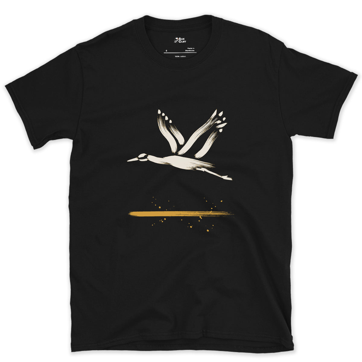 One Line, Neck to Feet design on a Black Gildan Softstyle t-shirt