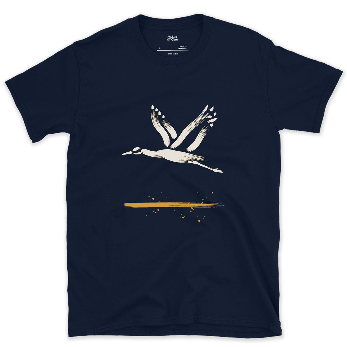 One Line, Neck to Feet design on a Navy Gildan Softstyle t-shirt