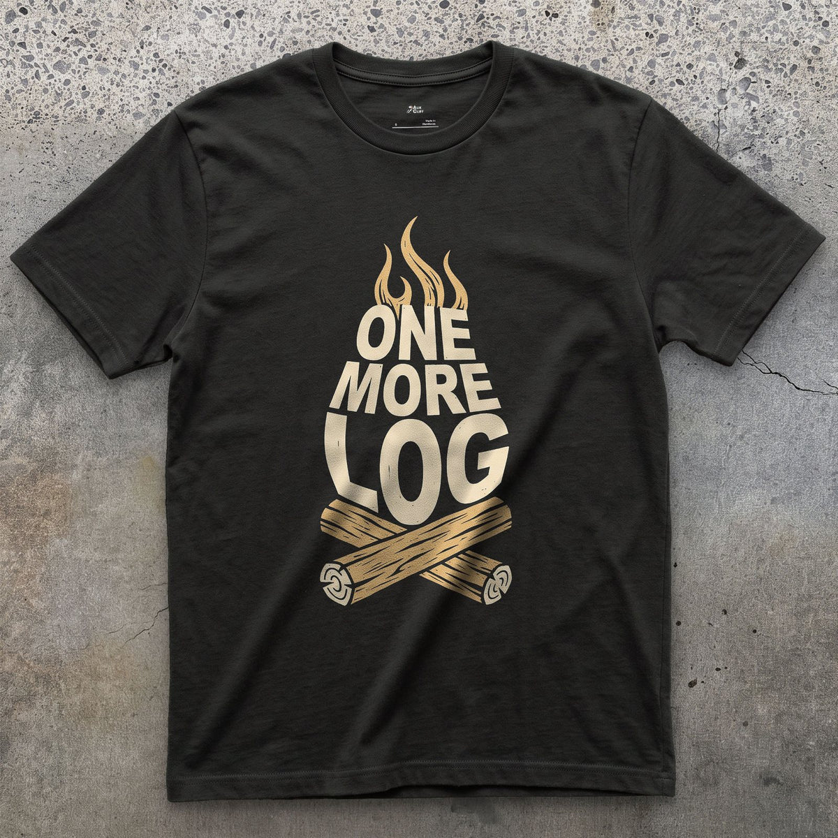 The Fire Isn't Done Yet design on a Black Gildan Softstyle t-shirt
