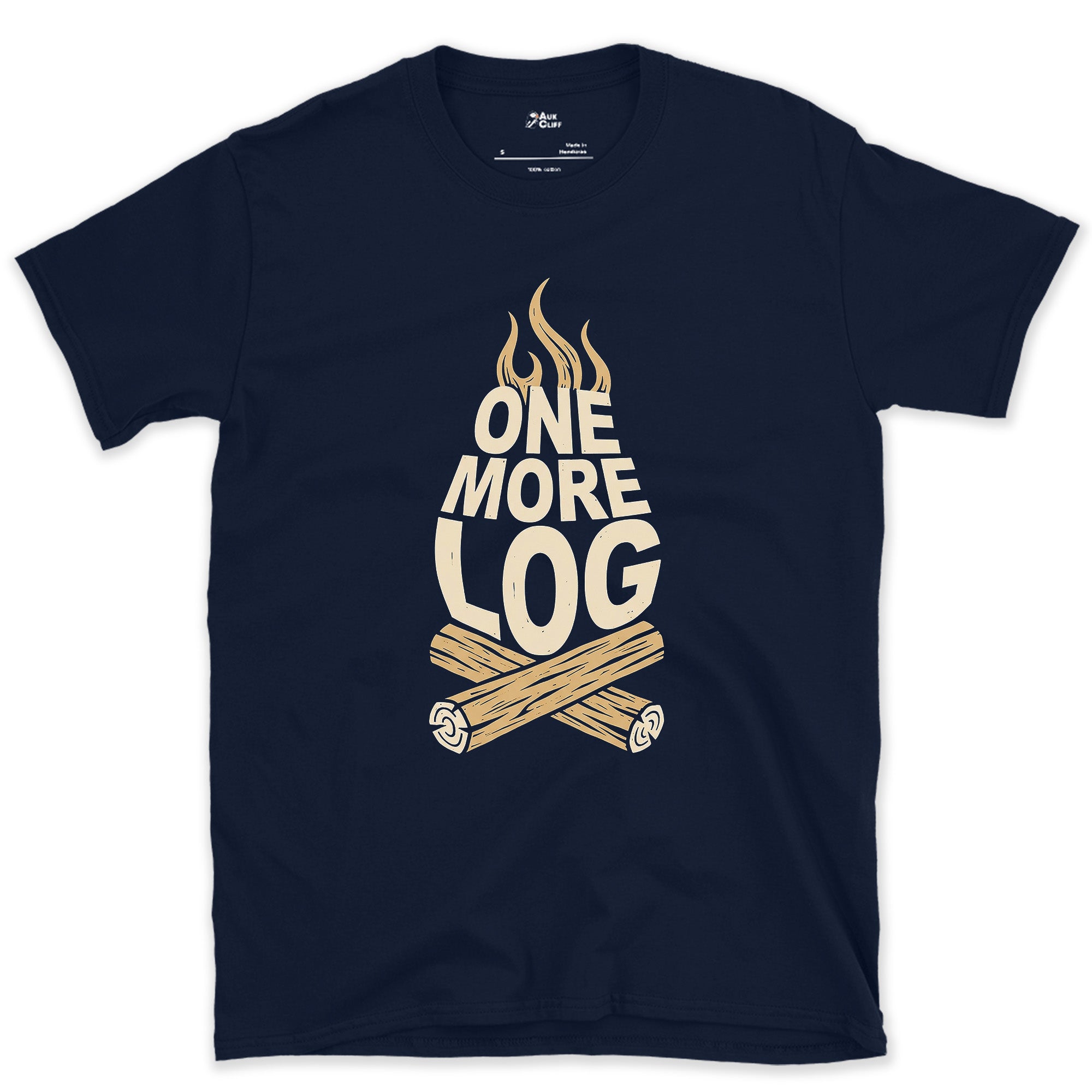 The Fire Isn't Done Yet design on a Navy Gildan Softstyle t-shirt