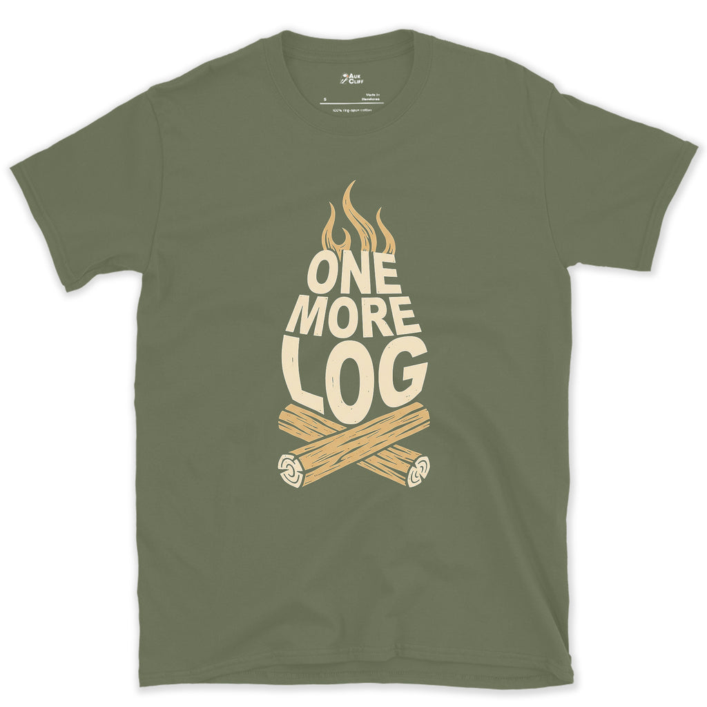 The Fire Isn't Done Yet design on a Military Green Gildan Softstyle t-shirt