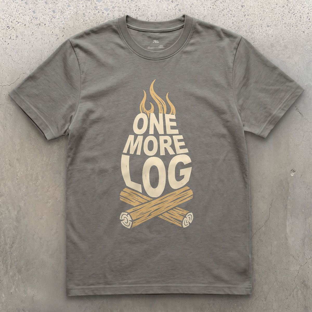 The Fire Isn't Done Yet design on a Charcoal Gildan Softstyle t-shirt