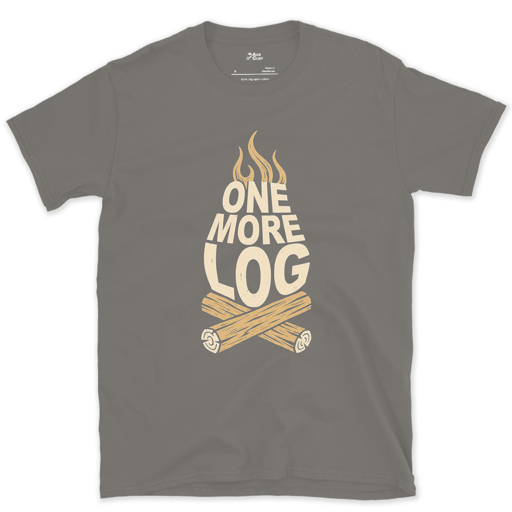The Fire Isn't Done Yet design on a Charcoal Gildan Softstyle t-shirt